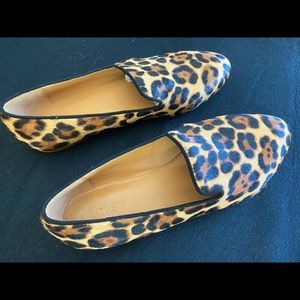 J Crew woman’s Leopard shoes flat heel size 9.5